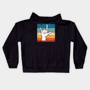 Vintage Metal Hand Kids Hoodie